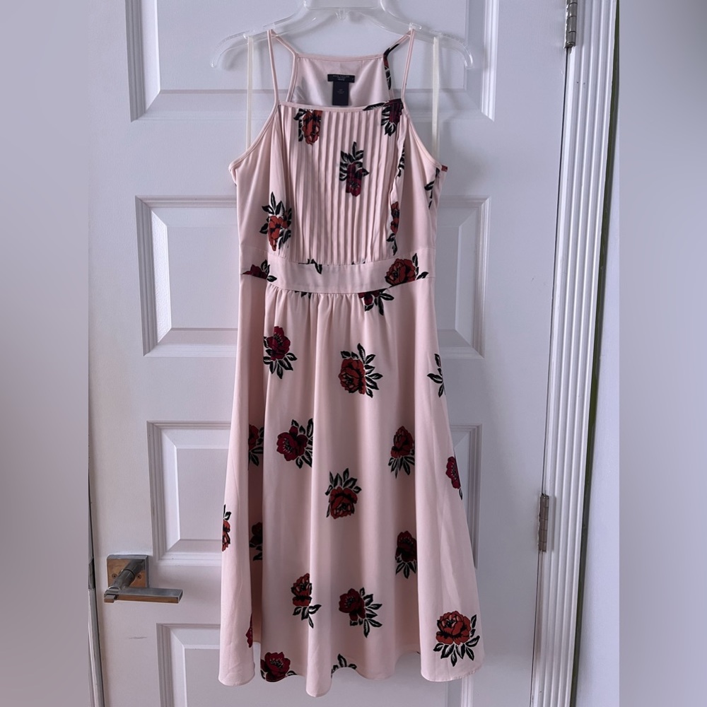 Ann Taylor Factory Pink Rose Knee-length Dress